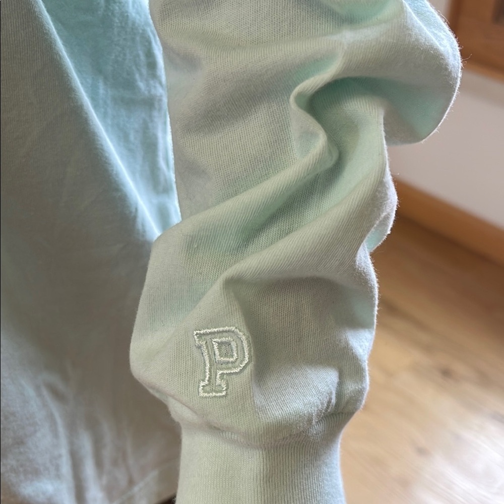 PINK Victoria's Secret light  Green Long Sleeve Tee - Picture 3 of 7